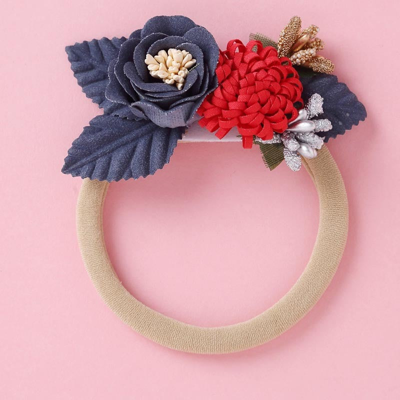 Popular Nylon 9-Color Stitching Girls Hair Band
