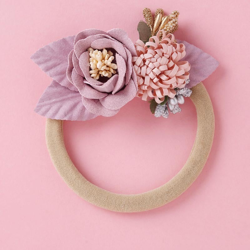 Popular Nylon 9-Color Stitching Girls Hair Band