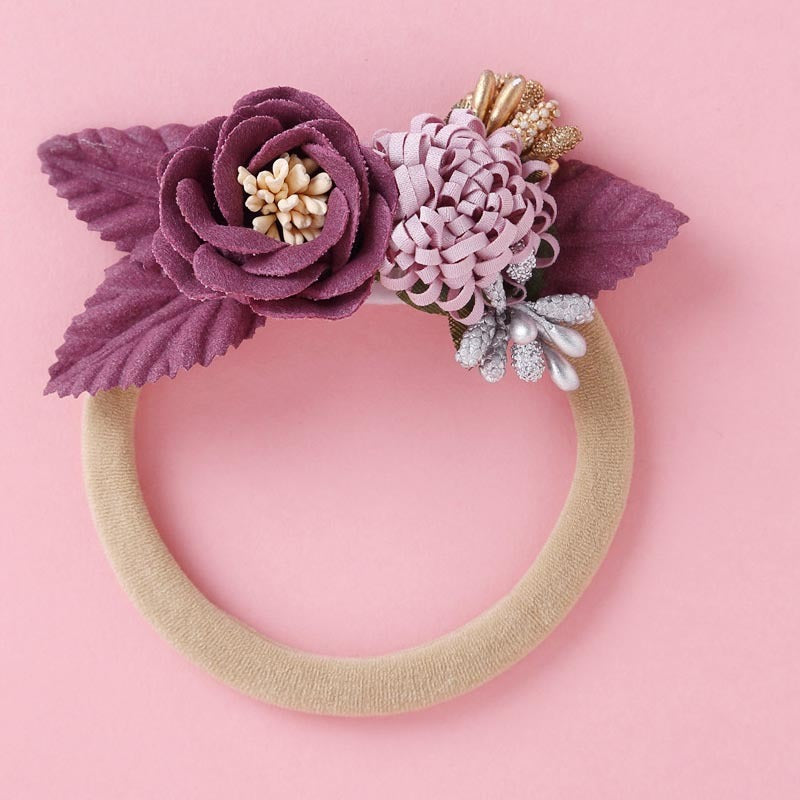 Popular Nylon 9-Color Stitching Girls Hair Band