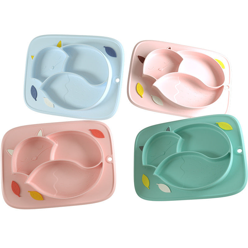 Children's Non-Slip Partitioned Dinner Plate Bowl