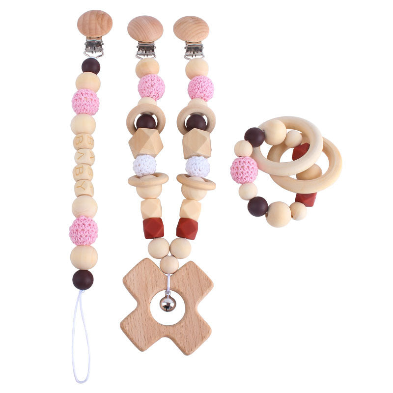 Baby pacifier chain teether molar stick