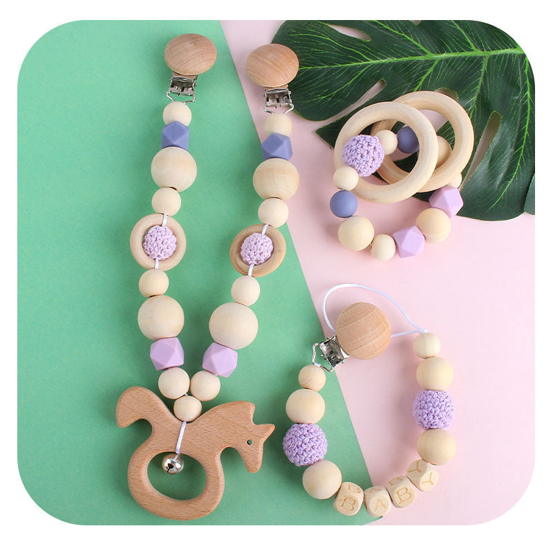 Baby pacifier chain teether molar stick