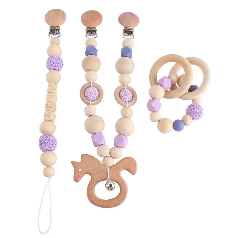 Baby pacifier chain teether molar stick
