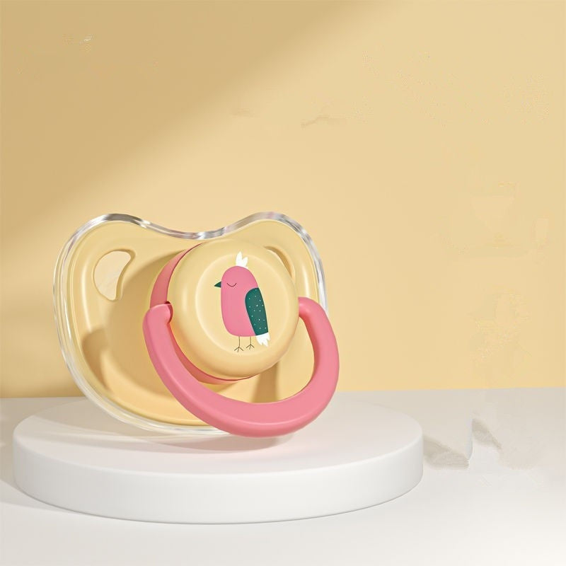 Newborn Anti-flatulence Sleepy Flat Head Pacifier With Dust Cover