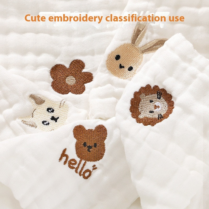 Thin Cotton Class A Six-layer Gauze Small Square Saliva Towel