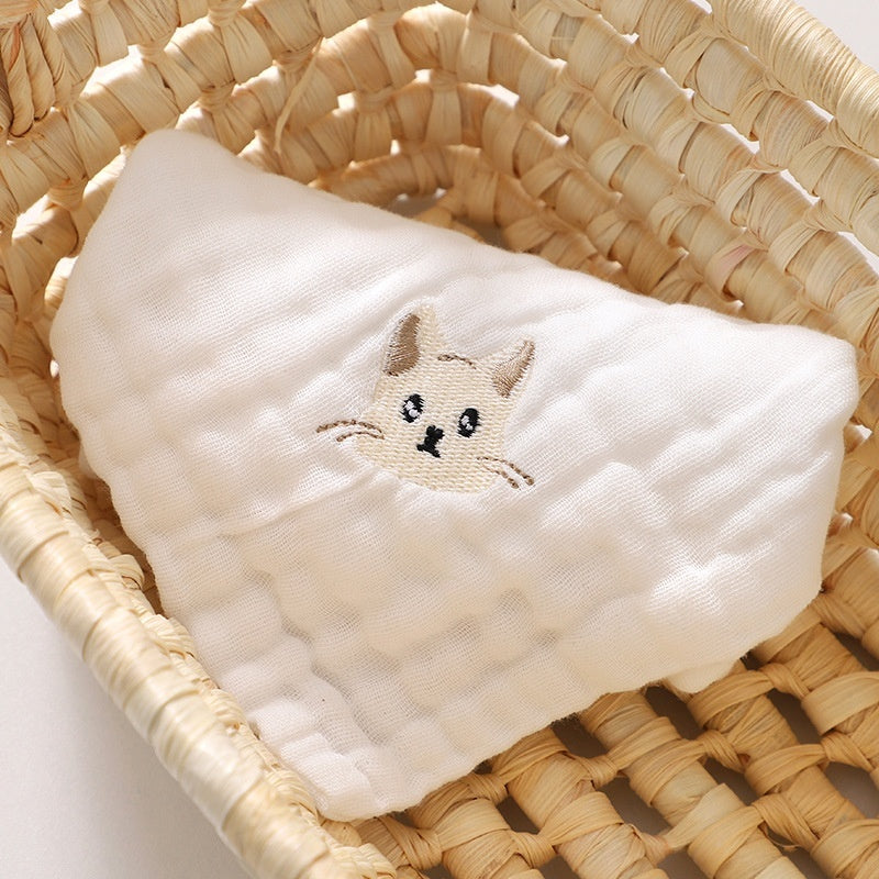 Thin Cotton Class A Six-layer Gauze Small Square Saliva Towel