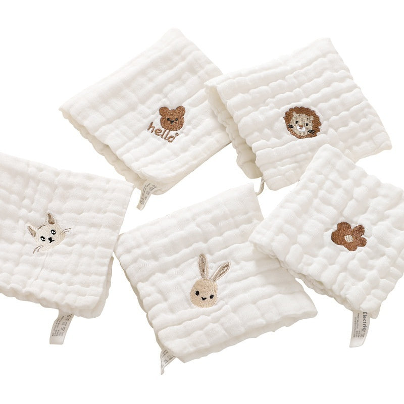 Thin Cotton Class A Six-layer Gauze Small Square Saliva Towel