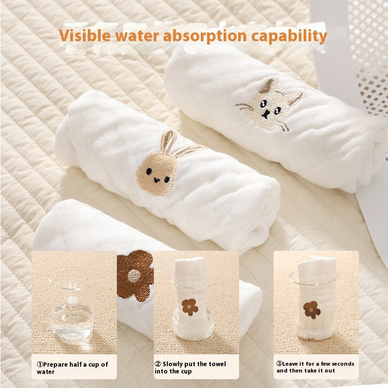 Thin Cotton Class A Six-layer Gauze Small Square Saliva Towel